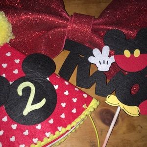 Mickey Mouse Twodles Cake Topper & Hat